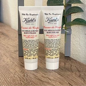 FIRM PRICE ‼️ Kiehl's Soy Milk Honey Body Polish Duo Travel Size 30 ml